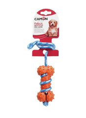 Jouet pour Chien Os en caoutchouc avec corde