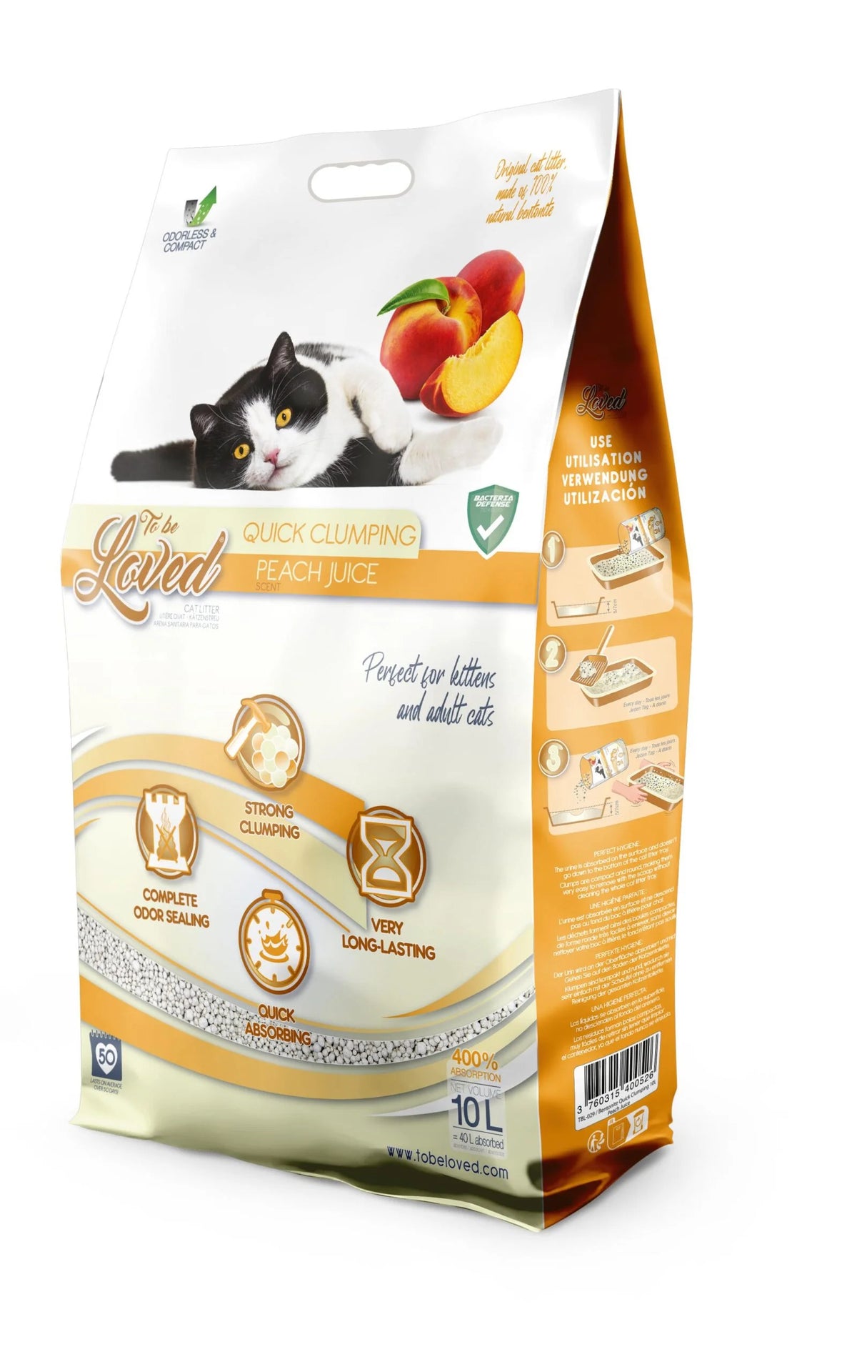 Litière TOBELOVED Peach Juice 10 L