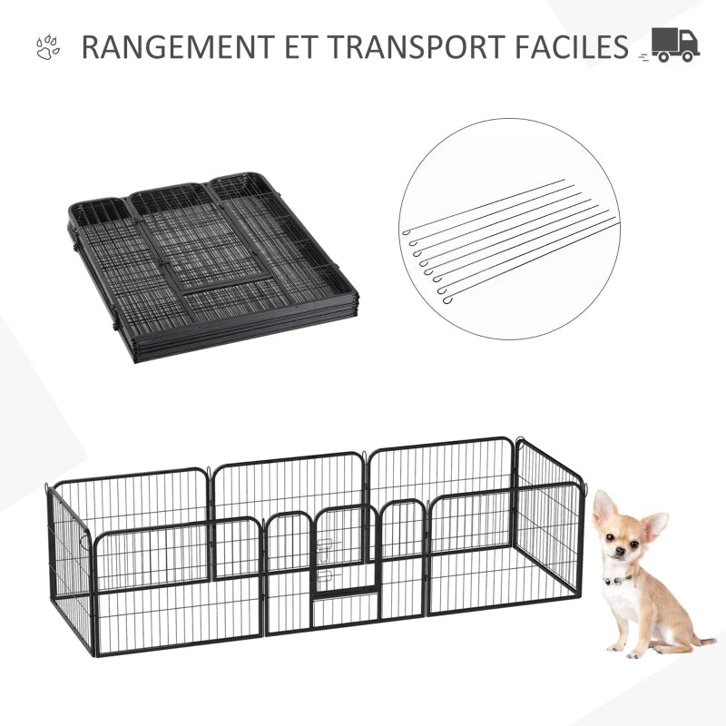 Modular dog playpen – 8 panels 60×80 cm