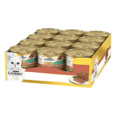PURINA® GOURMET® GOLD Aliment Humide Chat Mousse de canard et d’épinards 85g