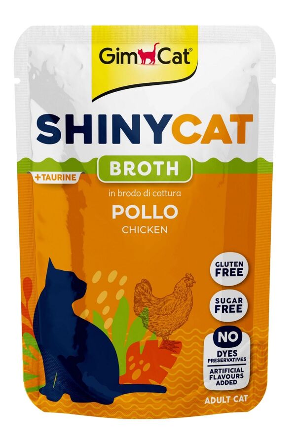 Gimcat Aliment Humide Chat Shinycat Sachet  pour chat adulte poulet 70g