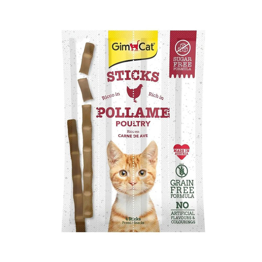 GimCat Sticks pour Chat Volaille 20g (4 pcs)