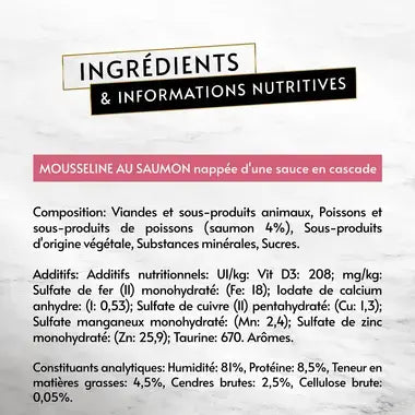 GOURMET® REVELATIONS au Saumon Aliment Humide Chat - Les Mousselines nappées de Sauce (4x57g)