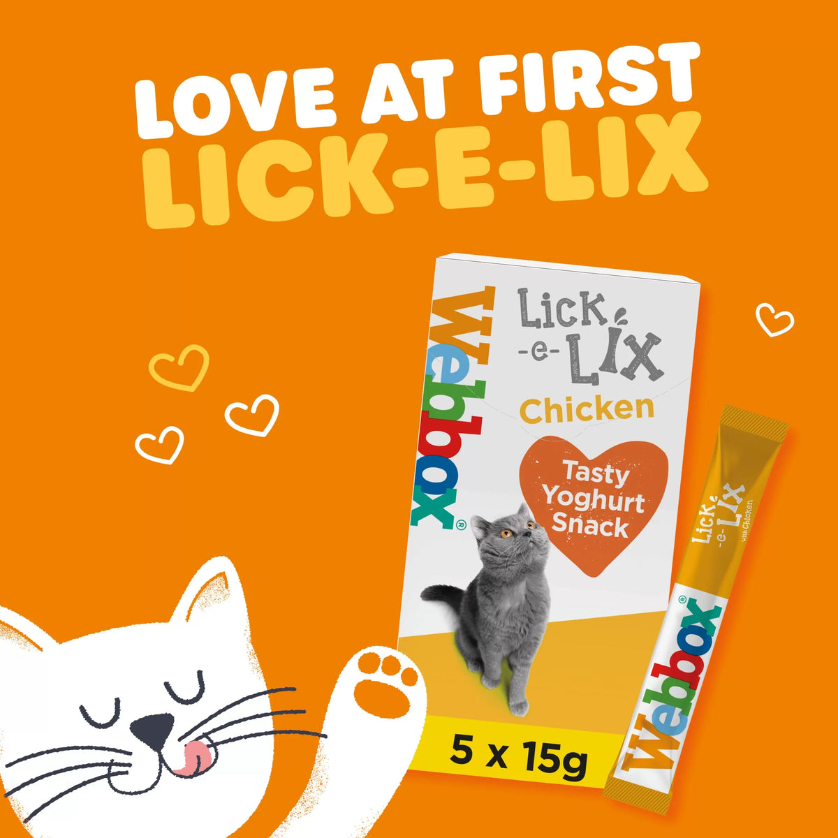 Webbox Lick-e-Lix Chicken Cat Treats (5x15g)