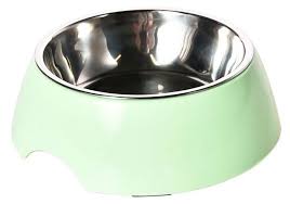 Gamelle Antidérapante en Mélamine et Acier Inoxydable Vert 400 ML