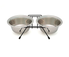 DOUBLE SUPPORT AVEC BOLS EN ACIER INOXYDABLE 900 ML X2