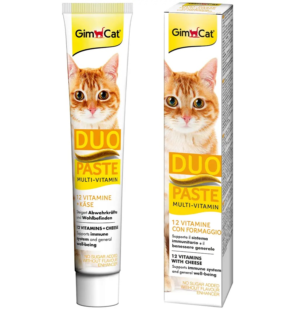 GimCat Duo Pâte Multi-vitamines 12 Vitamines avec Fromage 50g