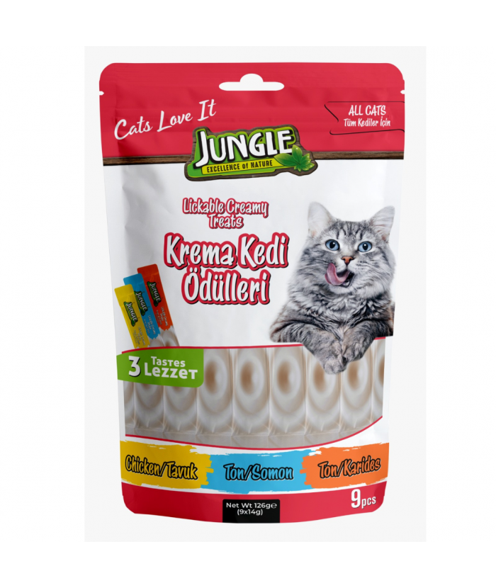 Jungle lickable creamy pour chat 9*14g