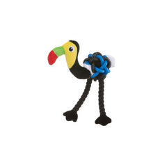 Leopet Jouet pour chien Toucan avec balle tubulaire en caoutchouc, corde 36x20 cm