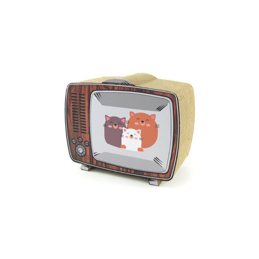 Griffoir en carton Leopet pour TV couleur