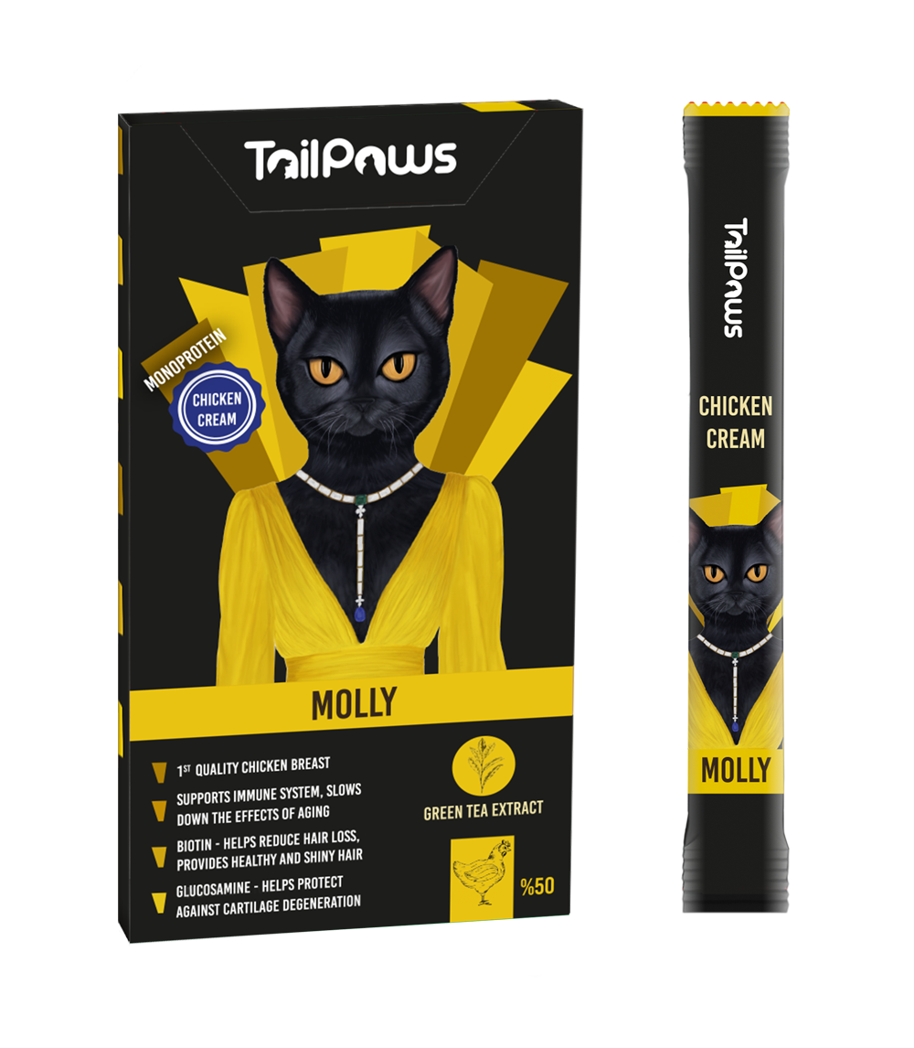 Gâterie pour chat Molly au poulet (5pcsx15g)