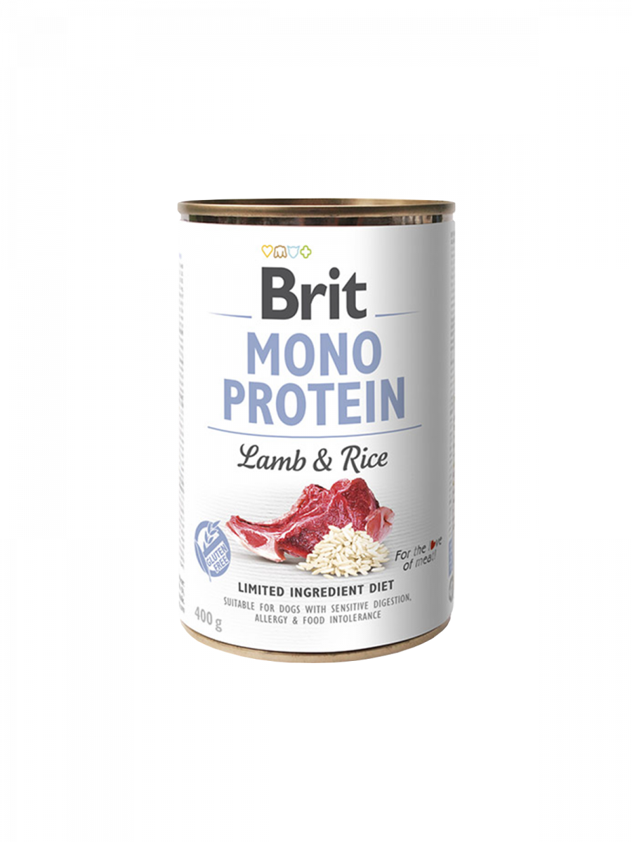 BRIT MONO PROTEIN Aliment Humide Chien AGNEAU & RIZ 400 G