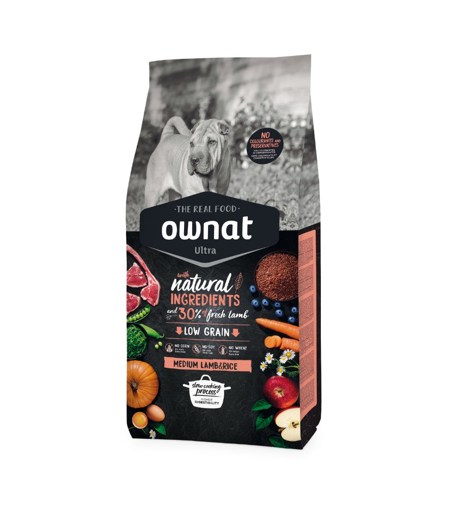 OWNAT ULTRA MEDIUM AGNEAU ET RIZ 14 KG