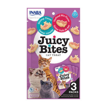 JUICY BITES Saveurs de Crevette et de mélange de Fruits de mer (11,3gx3)