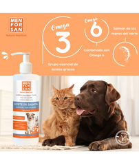 MAN FOR SAN Huile de saumon  Supplément pour Chien et Chat 500ml