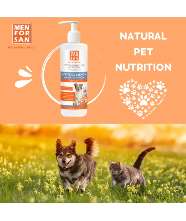 Huile de saumon MAN FOR SAN pour chiens et chats 500ml