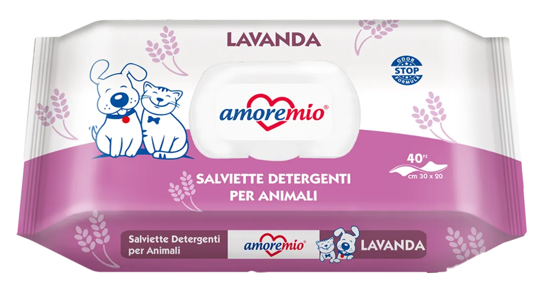 Lingette AMOREMIO Lavande 40 pcs