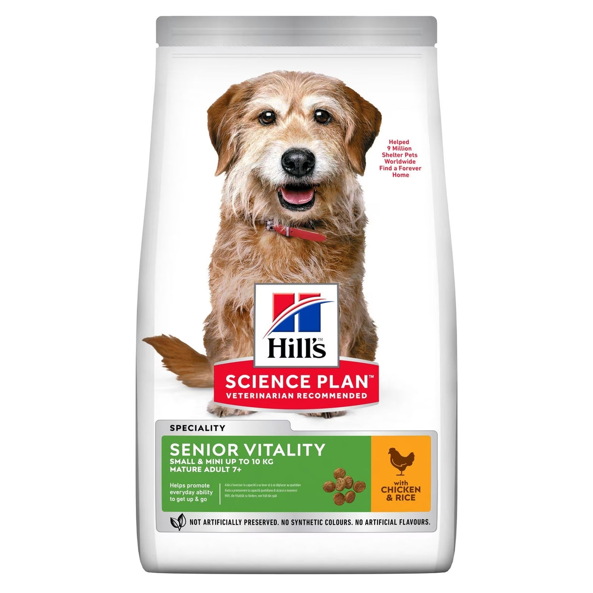 Hill&#39;s Science Plan Senior Vitality - Chien Mature (7+) - Petite Race - au Poulet et Riz 1,5 Kg