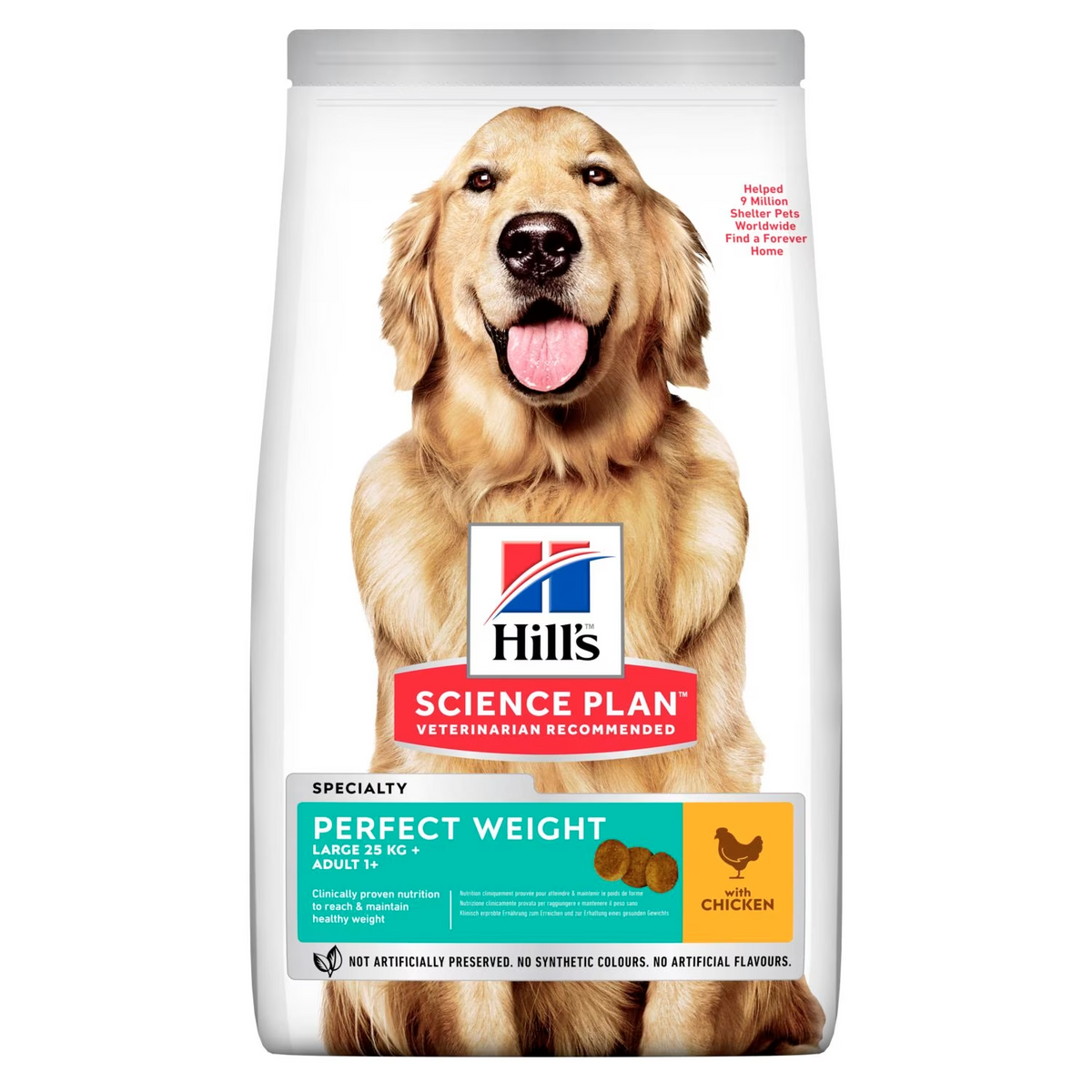 HILL&#39;S SCIENCE PLAN Large Breed Perfect Weight au Poulet 12 KG