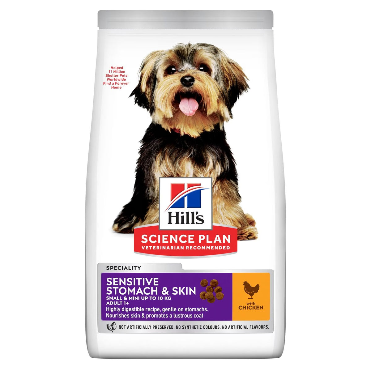 Hill&#39;s SCIENCE PLAN Small &amp; Mini Adulte Sensitive Stomach &amp; Skin Poulet 1,5 Kg