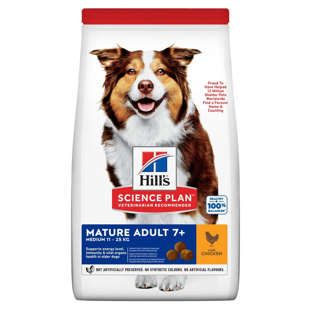 Hill&#39;s SCIENCE PLAN Chien Adulte Mature 7+ Medium au Poulet 14 Kg