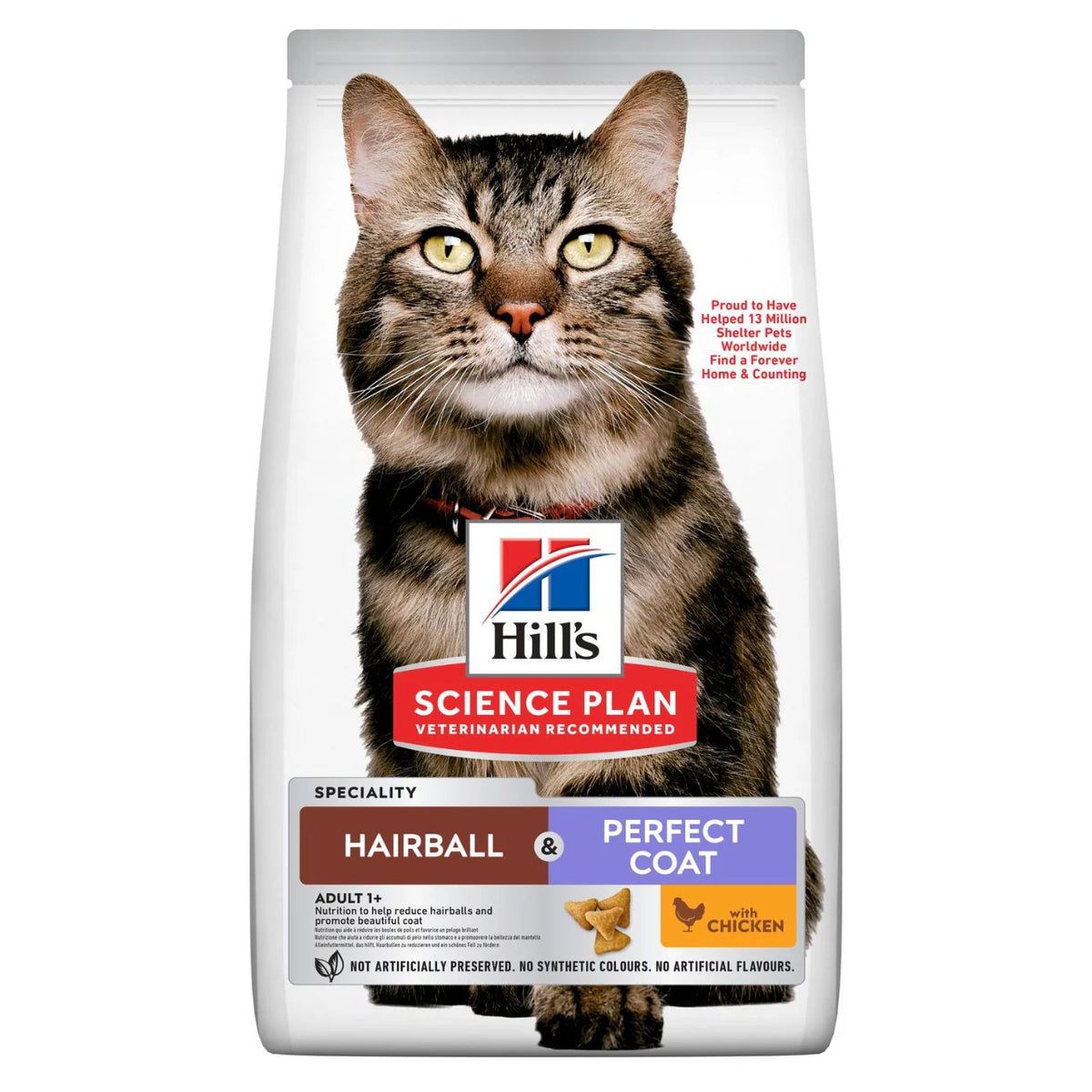 Hill&#39;s SCIENCE PLAN Hairball &amp; Perfect Coat - Chat Adulte - Poulet 1,5 Kg