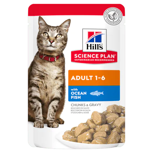 HILL&#39;S SCIENCE PLAN Adult Cat Sea Fish Sauce - 85G meal bag 