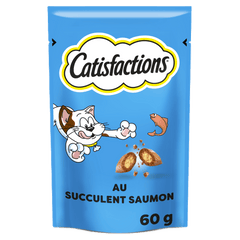 CATISFACTIONS™ Friandises saveur saumon pour chat et chaton 60g