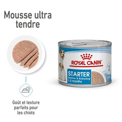 Royal Canin Aliment Humide Chien Starter Mother & Babydog Mousse pour chiot 195 G