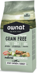 Ownat Grain Free Prime Aliment Sec Chien Adult Poulet & Dinde 12 Kg