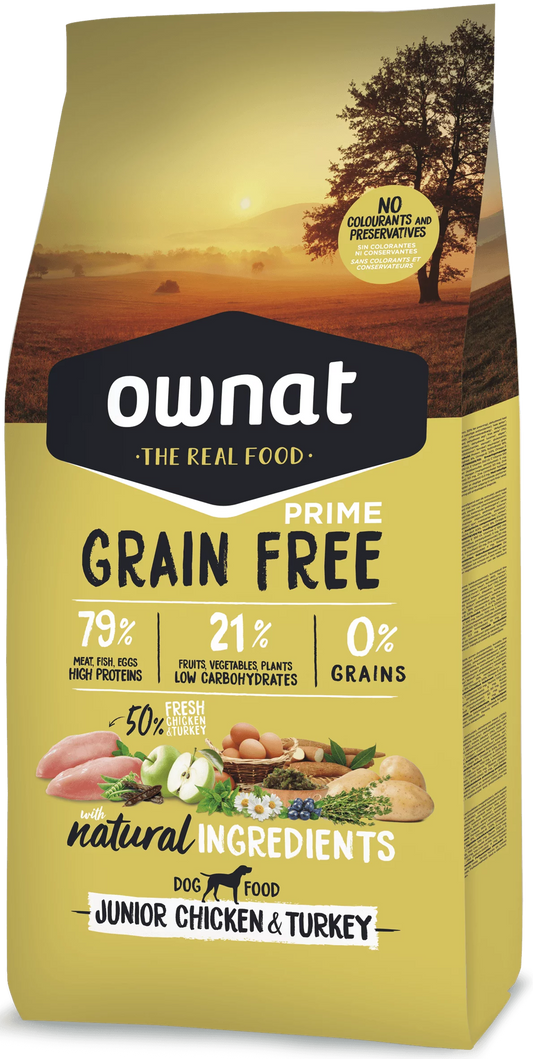 Ownat Grain Free Prime Junior Chicken &amp; Turkey 12 Kg