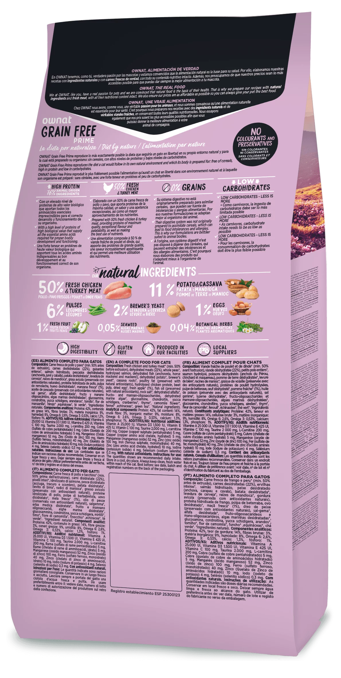 Ownat Grain Free Prime Sterilized 8 Kg 