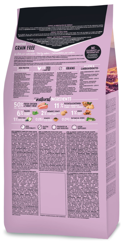 Ownat Grain Free Prime Sterilized 8 Kg 