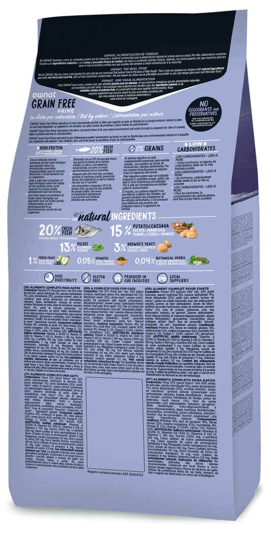 Ownat Grain Free Prime Sterilized Fish 3 Kg 