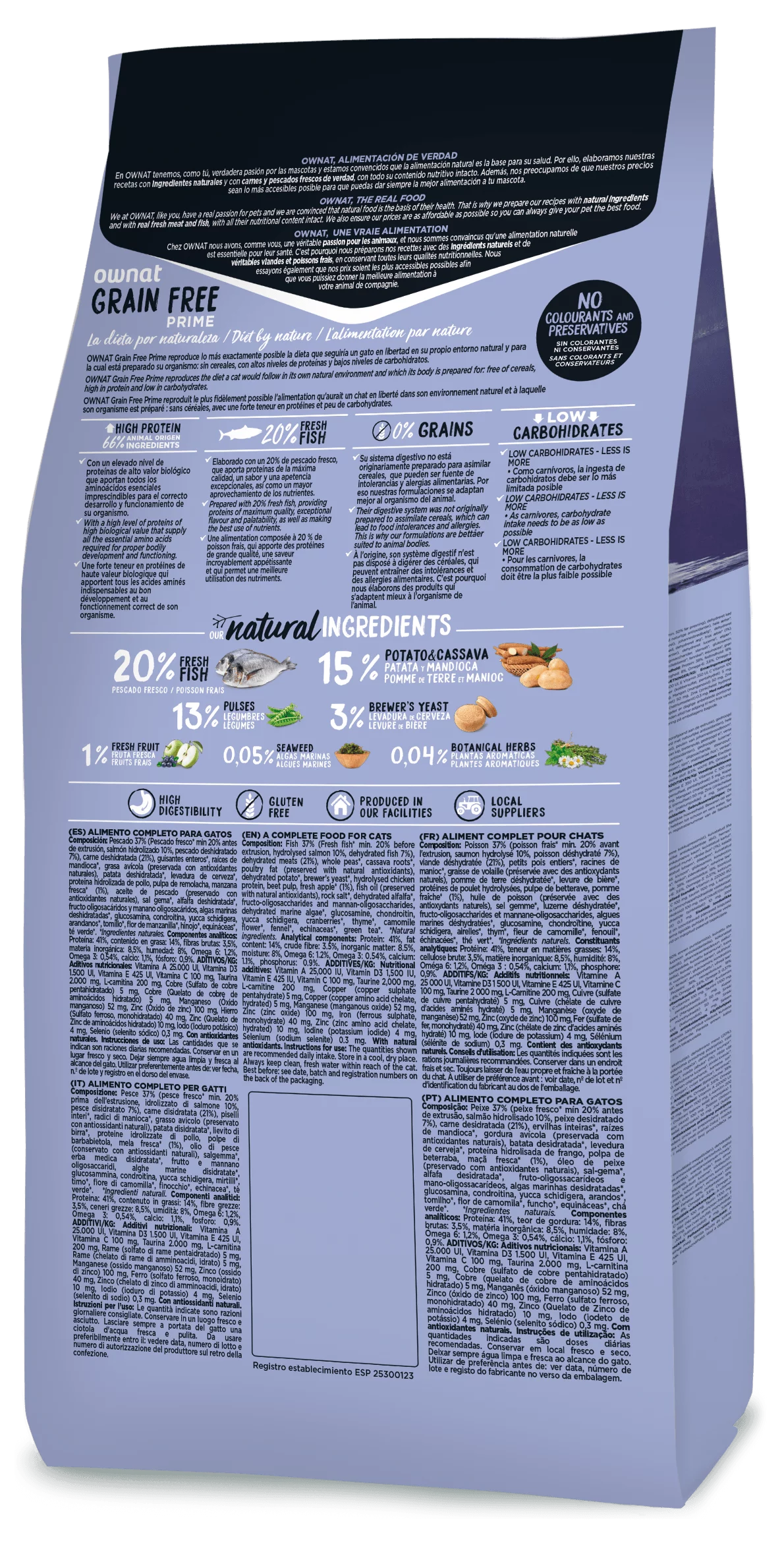 Ownat Grain Free Prime Sterilized Fish 3 Kg 