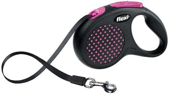 RETRACTABLE LEASH FLEXI Black Design M Strap 5m 
