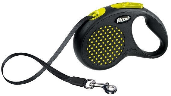 RETRACTABLE LEASH FLEXI Black Design M Strap 5m 