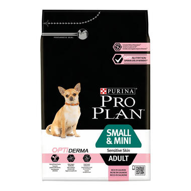 PRO PLAN® SMALL &amp;amp; MINI ADULT SENSITIVE SKIN WITH OPTIDERMA™ SALMON 3 KG