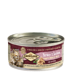 Carnilove Aliment Humide Chat Mousse Dinde & Saumon pour chatons 100 G