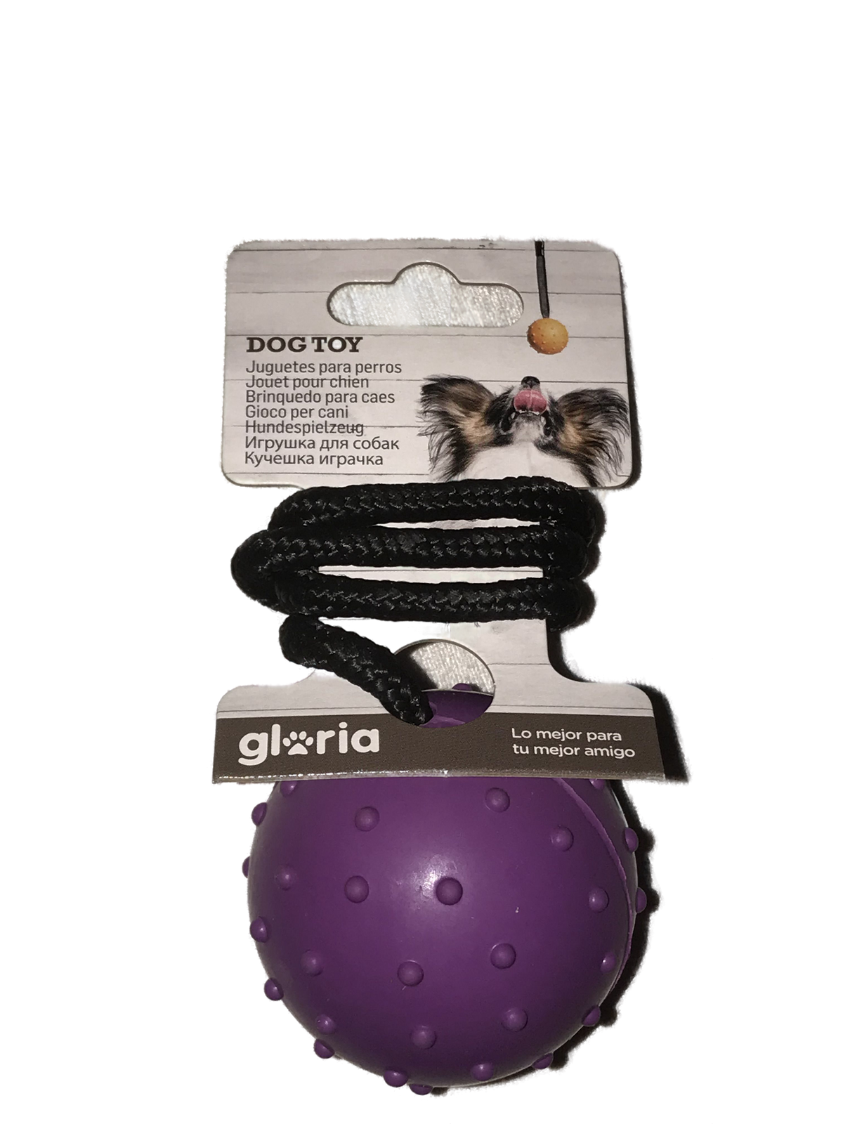 Rubber ball with rope Gloria DIAM 7 (30cm)