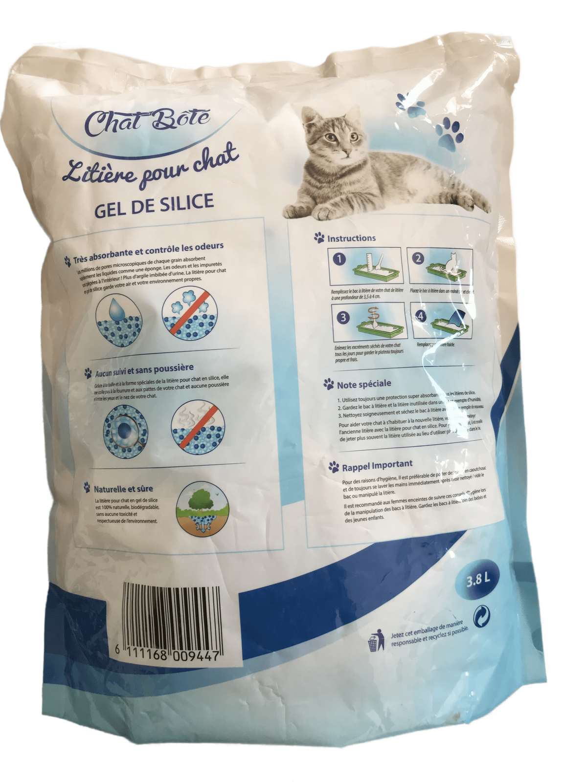 Silica Gel Litter Ocean Scent 3.8 L