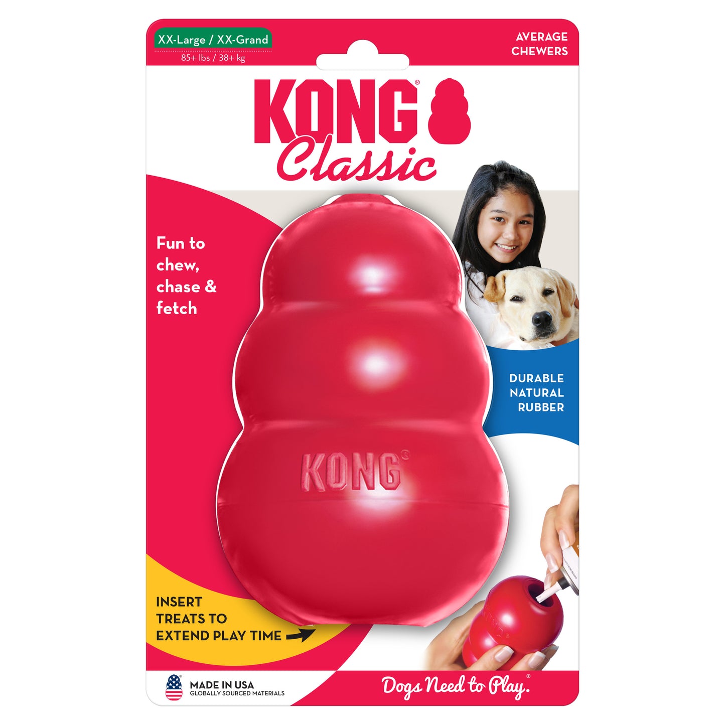 Jouet pour Chien KONG CLASSIC ULTRA SOLIDE
