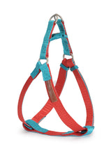 Harnais Double Premium réglages One Touch (Rouge-Turquois) M