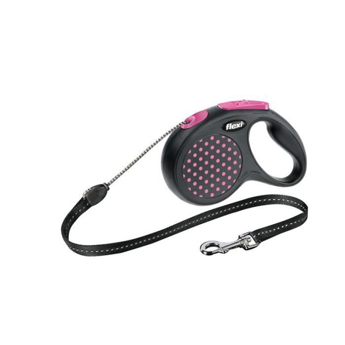 RETRACTABLE LEASH FLEXI Black Design S 5m cord