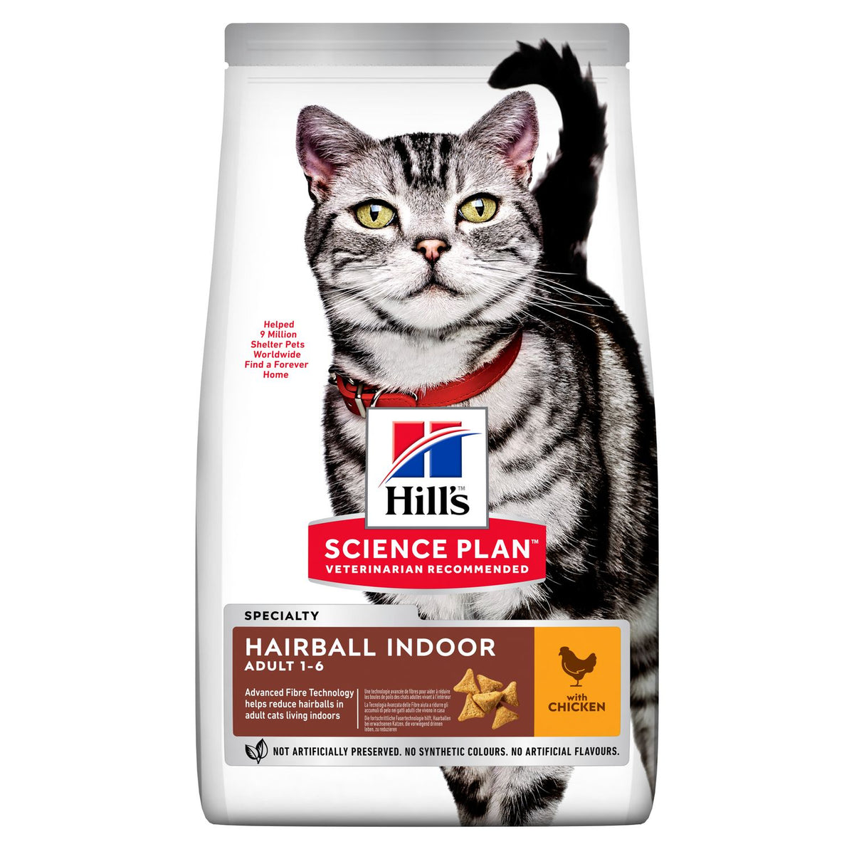 HILL&#39;S SCIENCE PLAN Chat Adulte Hairball Indoor Poulet