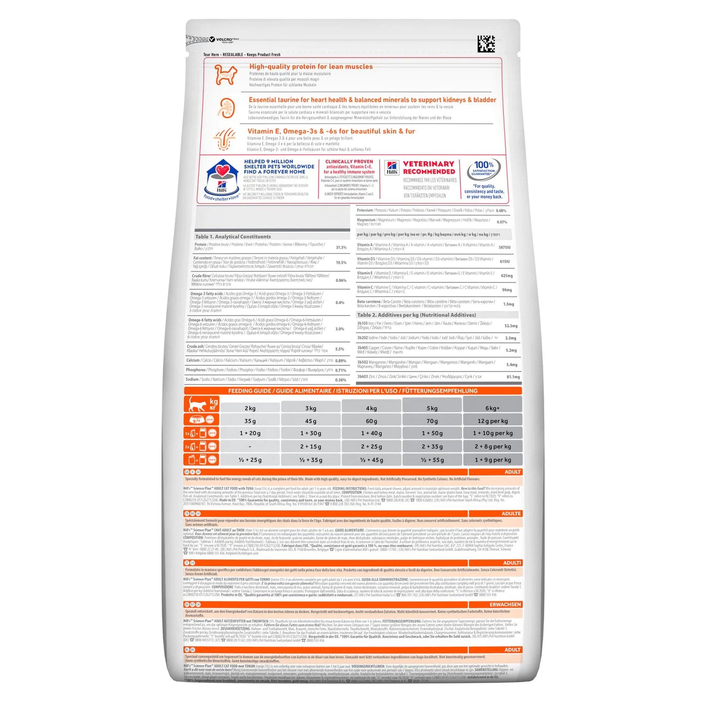 HILL'S SCIENCE PLAN Adult Cat Tuna 1.5 KG 